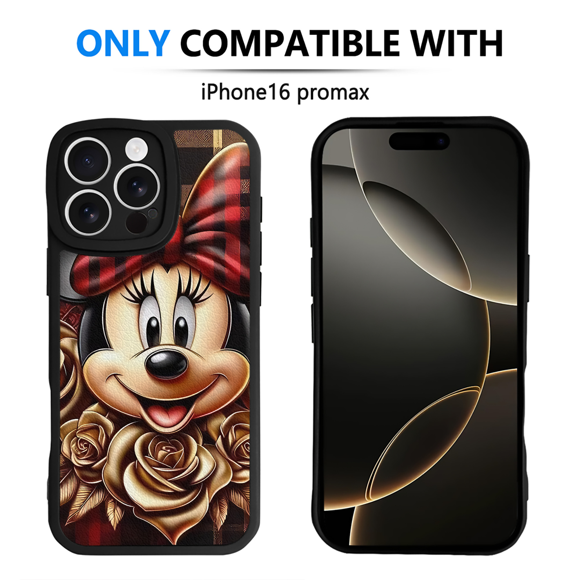 （画像用） ミッキーマウス Mickey Mouse 【iPhone 16シリーズ対応】シリコンスマホケース（レザー調） 材質：シリコン